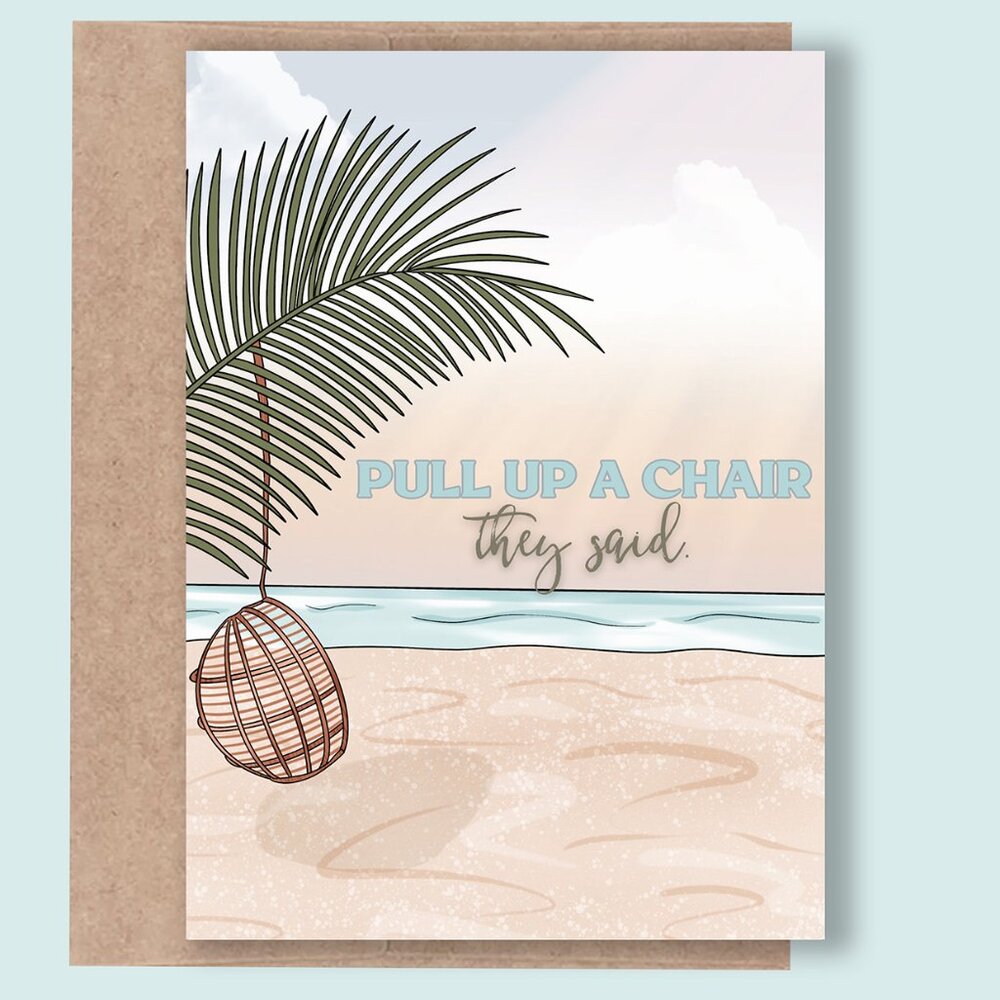 Ocean Card 4.25" x 5.5" Greeting Card For Friend, Cute Card, Beach Art, Funny